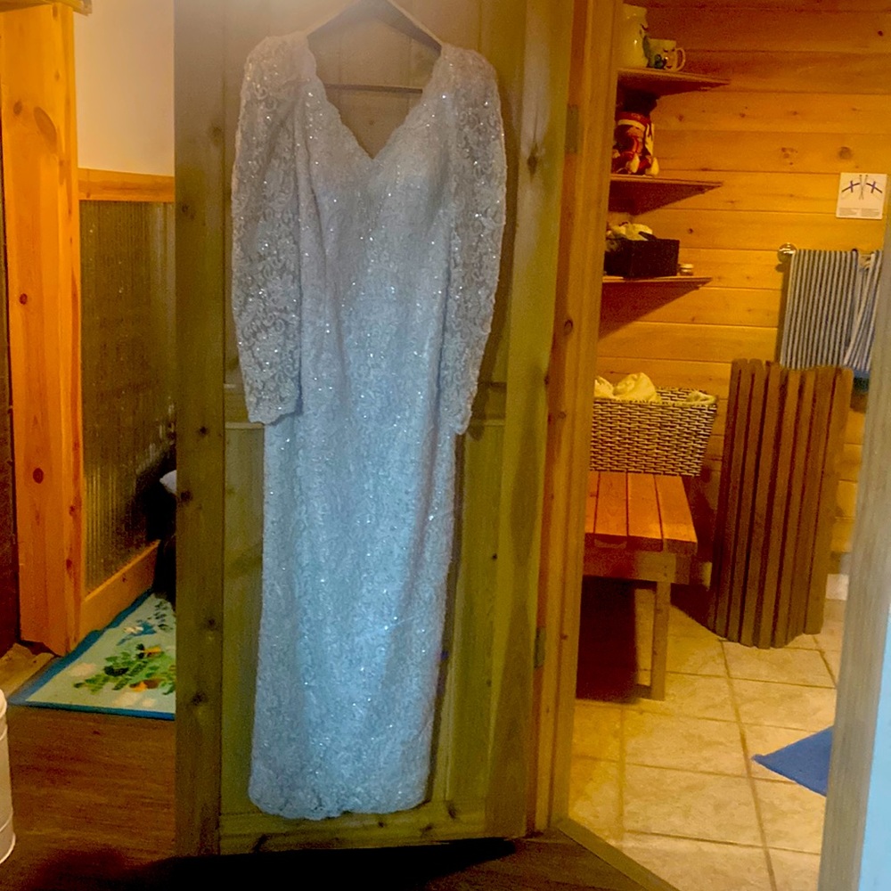 Oleg Cassini vintage 80s wedding dress size 16